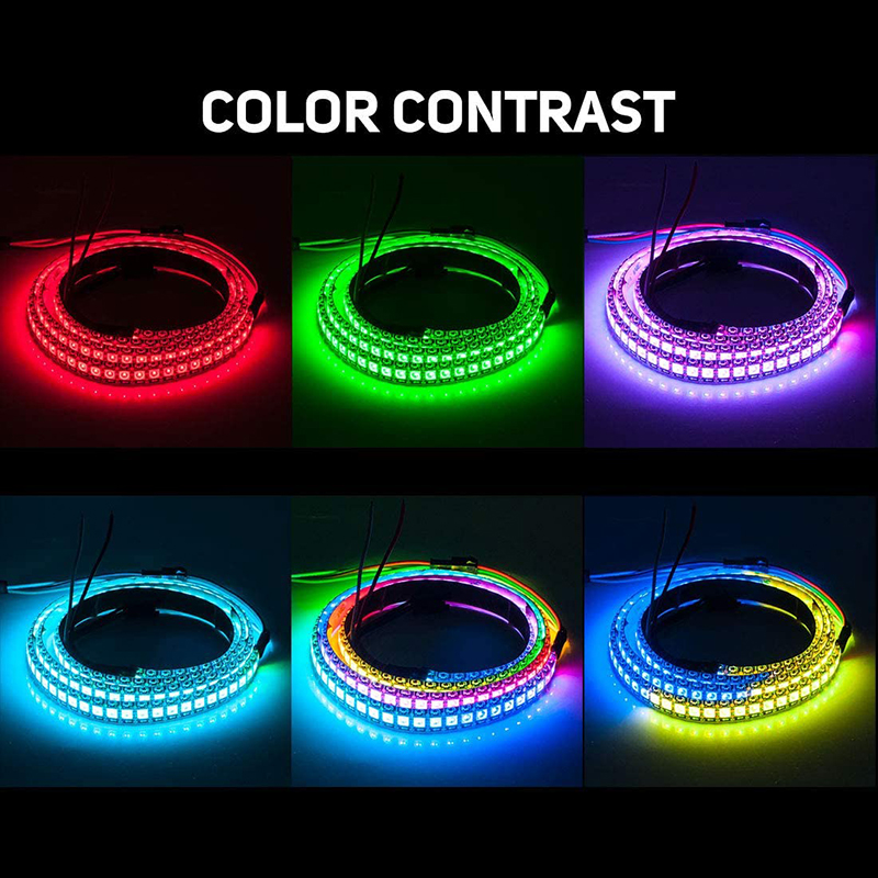 SK6812 (WS2812B ECO) Arduino Uno Individually Addressable RGB LED Strip Lighting - DC5V 144LEDs 3.28Ft SK6812 (WS2812B ECO) Arduino Uno Individually Addressable RGB LED Strip Lighting - DC5V 144LEDs 3.28Ft
